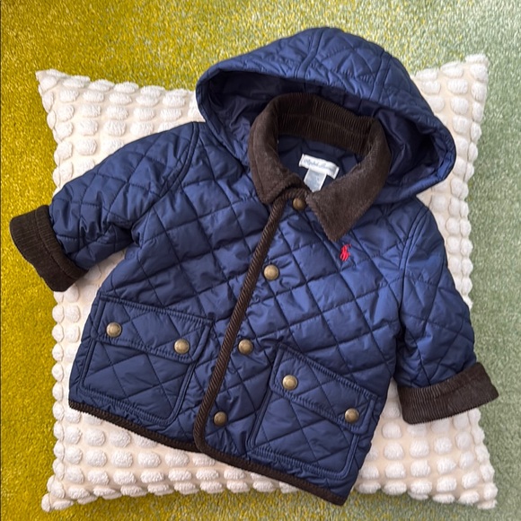 Ralph Lauren Quilted Navy Baby Jacket